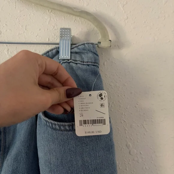 FREE PEOPLE GUESSING GAME RELAXED TROUSER JEANS NWT - Picture 12 of 12